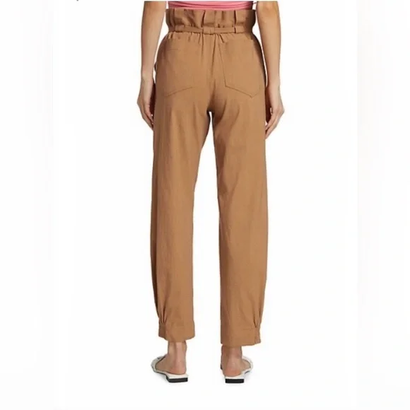 A.L.C. Tan Tie-Waist Trousers - Picture 2 of 12